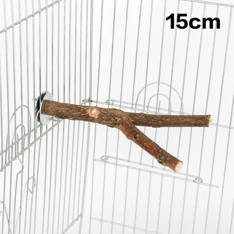 Natural tree branch bird perch- Cage climbing & Chew stick