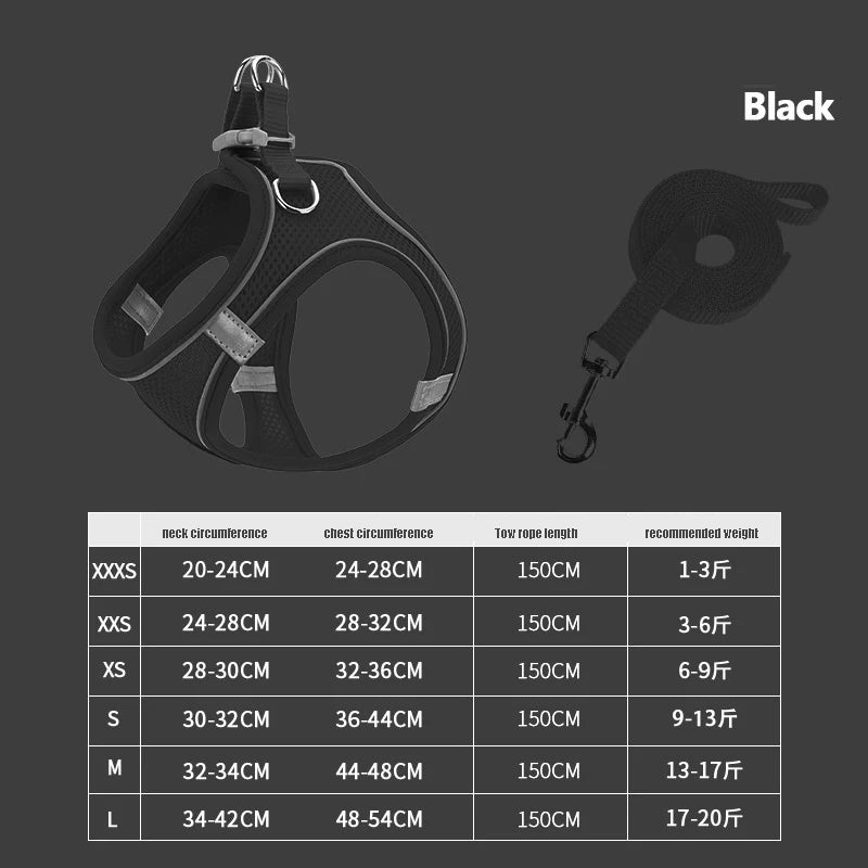 Reflective Dog Harness & Lead Set – Comfortable, Secure & Breathable